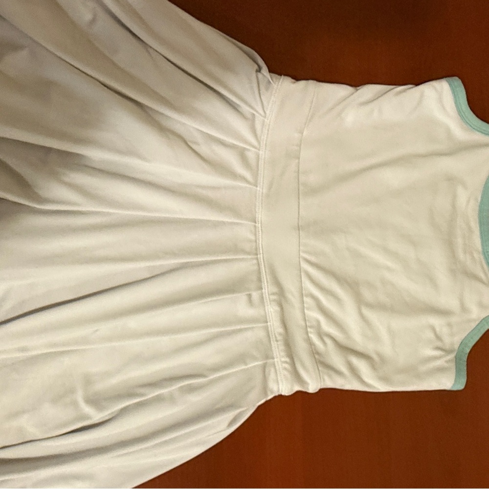 Abercrombie Kids White Dress with Blue Trim